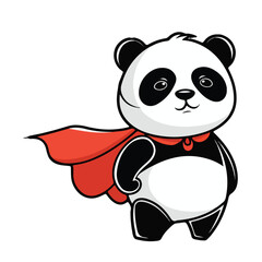 A Cartoon panda vector design and digital illustration