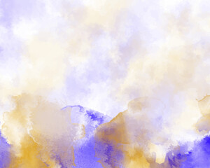 Abstract colorful watercolor for background. Digital art painting. For Watercolor wedding invitation card