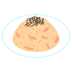 たらこスパゲッティのイラスト