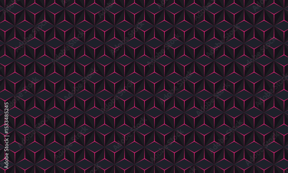 Aufkleber 3d seamless geometric pattern in adobe illustrator editable pattern new 2025 trendy unique 3d seamle