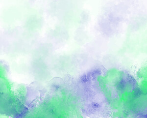 Abstract colorful watercolor for background. Digital art painting. For Watercolor wedding invitation card