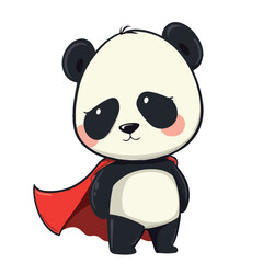 Naklejka premium A Cartoon panda vector design and digital illustration