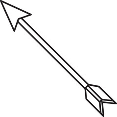 arrow outline vector illustration, line art