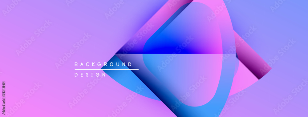 Poster Abstract fluid shapes, pinks, blues blend. Modern design elements create dynamic background. Text reads background design.