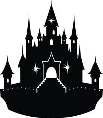 Fototapeta premium castle on a black background