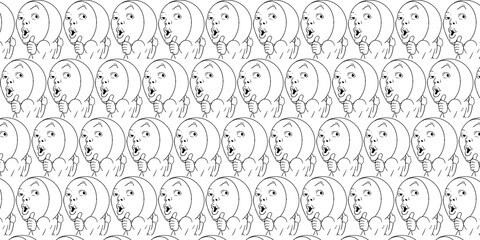 seamless pattern of cute cartoon background