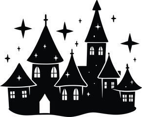 vector illustration of a castle