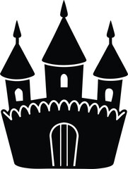 castle in the shape silhouette