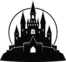 vector illustration of castle silhouette