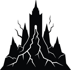 vector illustration of a castle silhouette