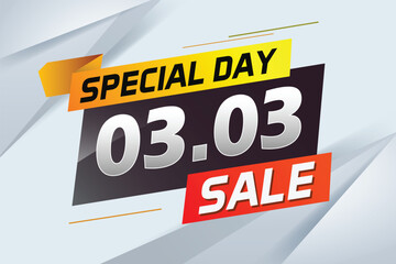 special day 03 03 word concept vector illustration with megaphone and 3d style, landing page, template, ui, web, mobile app, poster, banner, flyer, background, gift card, coupon, label, wallpaper 