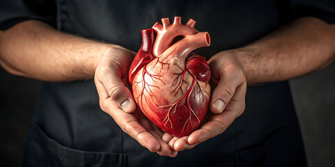 human heart in hand
