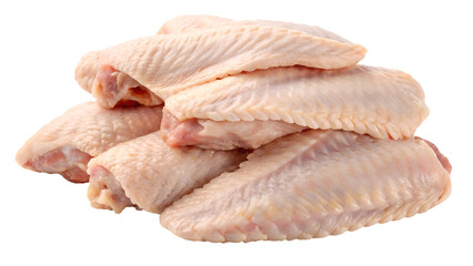 raw chicken wings isolated on transparent background