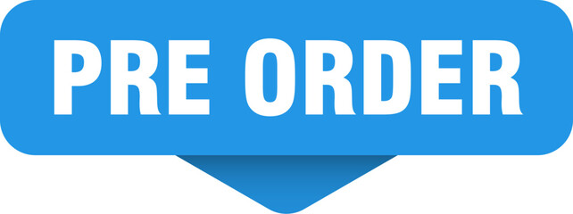 pre order sticker. pre order sign on transparent background