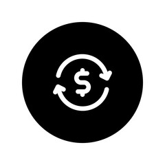 monthly recurring revenue line circular icon