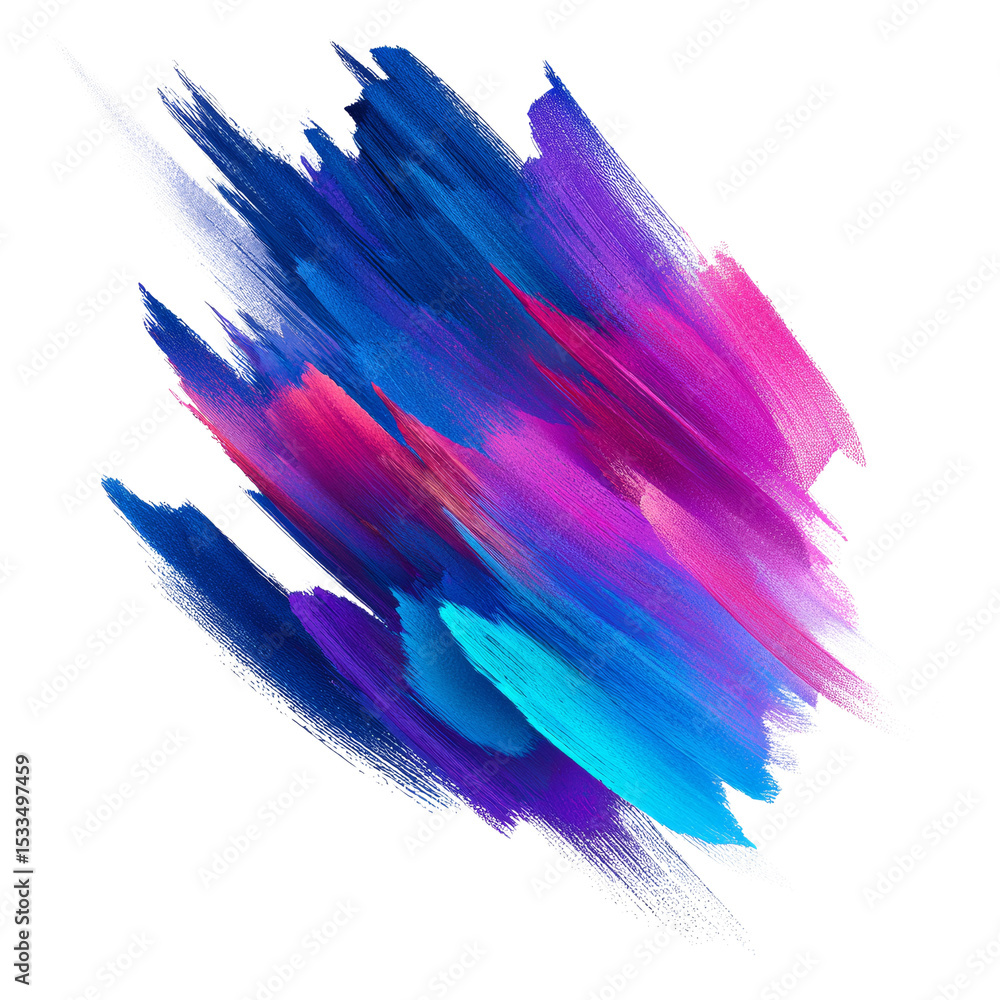 Aufkleber dynamic watercolor strokes creating vibrant abstract visual symphony
