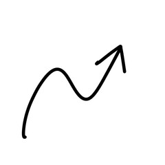 simple black arrow curve vector