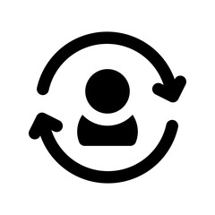 user retention glyph icon