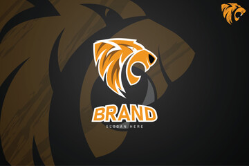 Tiger head mascot logo design