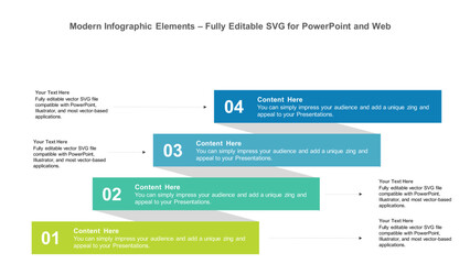 Modern Infographic Elements – Fully Editable SVG for PowerPoint, Web, Illustrator, and most vector-based applications. Ideal for presentations, infographics, and business slide designs.