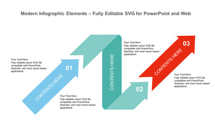 Modern Infographic Elements – Fully Editable SVG for PowerPoint, Web, Illustrator, and most vector-based applications. Ideal for presentations, infographics, and business slide designs.