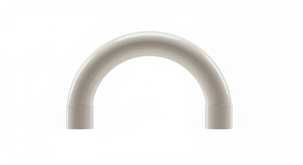 Light gray plastic curved pipe