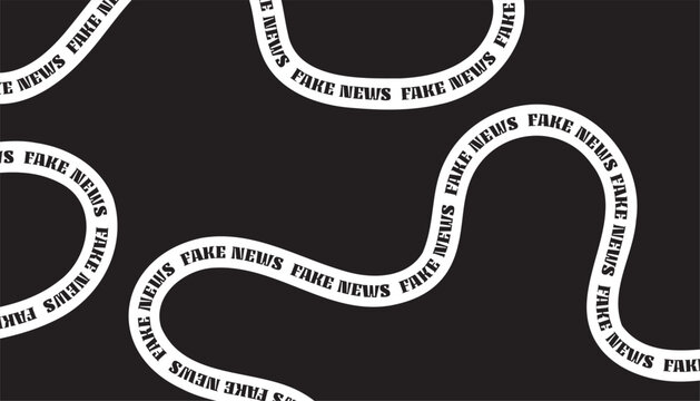 misleading fake news label template design
