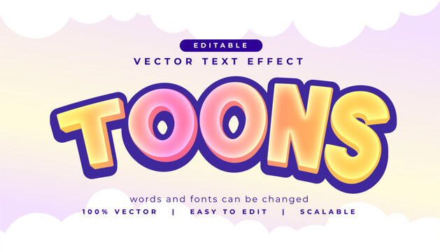 comic style toons editable text effect mockup