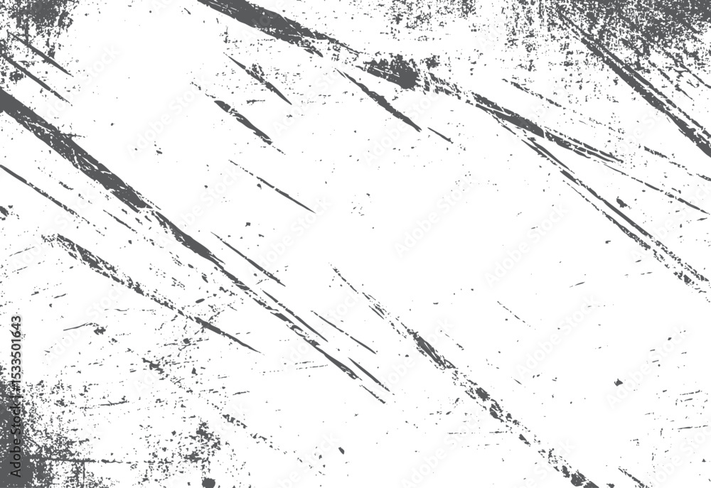 Poster grunge overlay texture with grungy scratches and scuffs on a white background suitable for adding a 