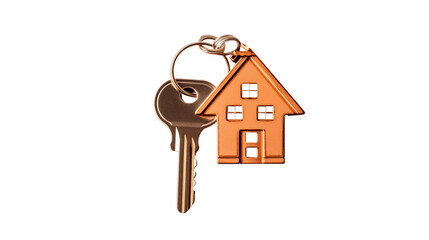 House Key with Home Charm Real Estate Symbol