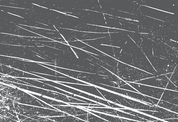 Grunge scratched texture background in grey with white linear scratches and marks for graphic design