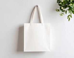 Brown paper shopping bag with handles on green background isolated