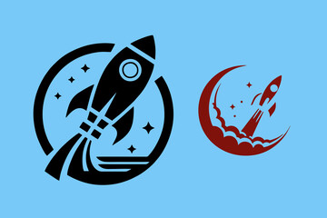 gambar vektor logo roket dapat diedit cocok digunakan untuk desain logo perusahaan mainan anak, aplikasi, ikon, alat perkakas, kaos, stiker, bahan makanan minuman,