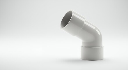 White plastic pipe elbow