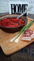 hot ukranian borsch
