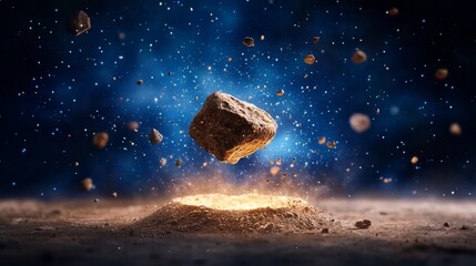 A time-lapse of a meteorite forming a crater