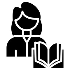 ebook author glyph icon