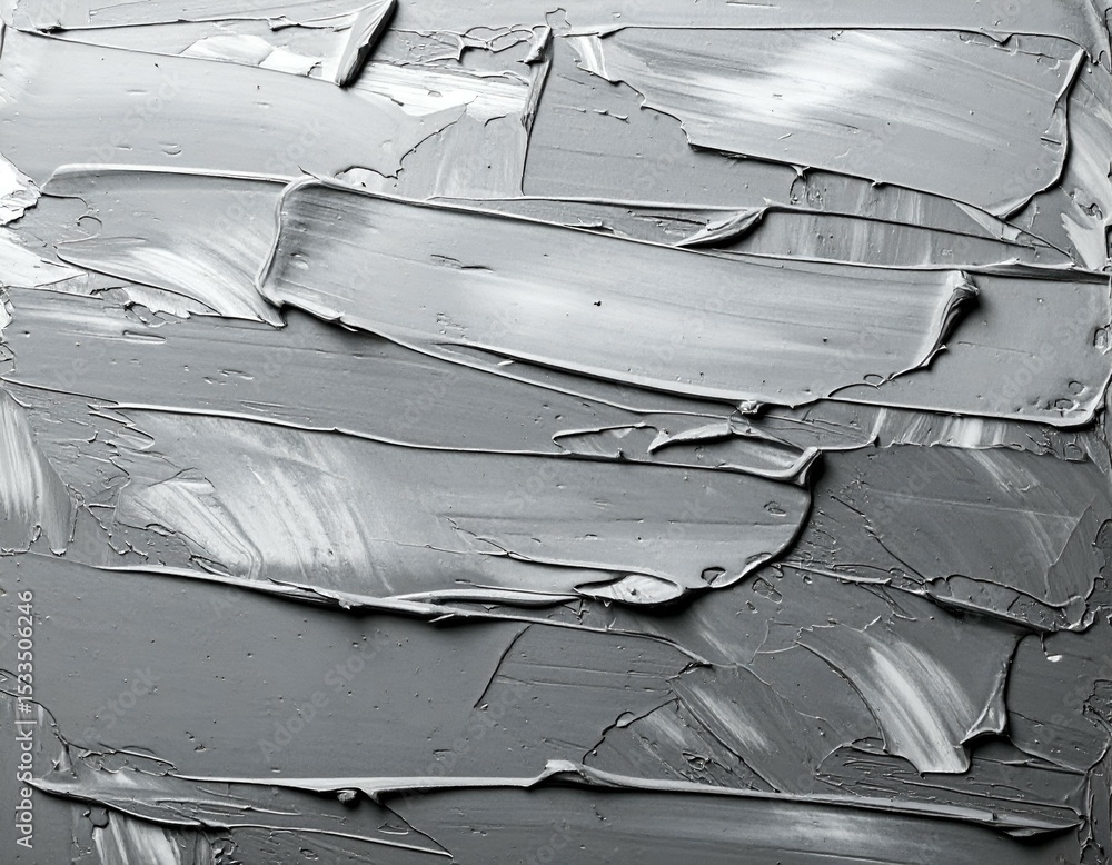 Poster abstract grayscale painting texture. thick, textured paint strokes create a dynamic, artistic backgr