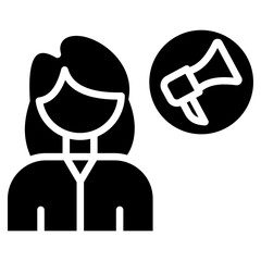 influencer marketer glyph icon