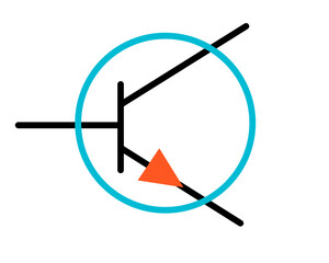 PNP Transistor Electronic Circuit Symbol