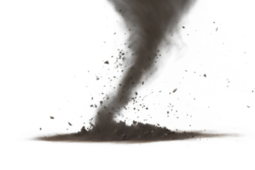  he dust devil spins a small whirlwind of dust isolated on white background PNG, ai  generated