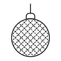 Obraz premium Christmas ball ornament outline icon