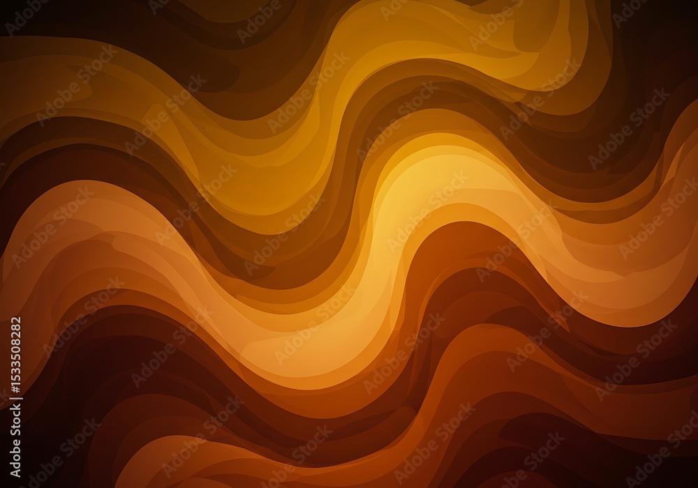 Poster abstract brown and gold wave background texture design for modern website or presentation