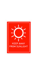 keep away from sunlight 