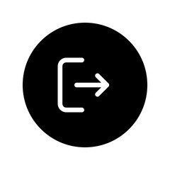 logout circular glyph icon
