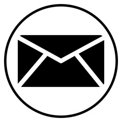 Email icon white and black 