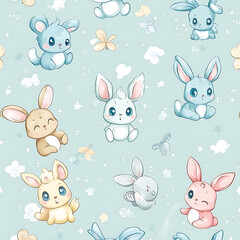 Seamless tile patterns combining cultural, modern, and botanical inspirations for commercial vector.