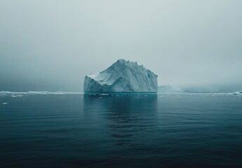 Photo of an iceberg floating in the ocean, with most of it submerged and only a small part visible above the surface, illustrating the vast hidden mass beneath.