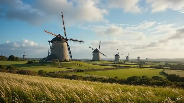 dutch windmill in the netherlands