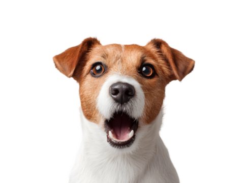 shocked dog pet surprised and scared png file of isolated cutout object on white background. isolated on the white or transparent background PNG cut out 86658662 1